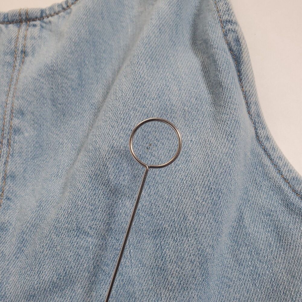 Marine Layer Women Denim Wide Leg Jumpsuit Overalls Size Small Light Wash Layla - Picture 8 of 14